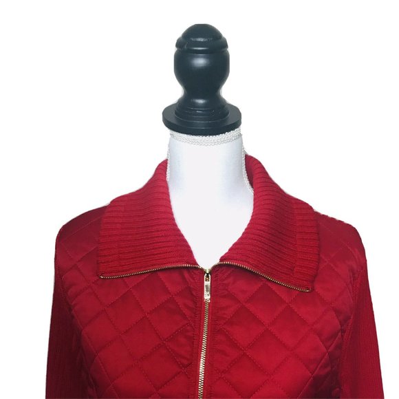 Rafaella Weekend Qulited Knitted Zip Up Jacket - Picture 4 of 9
